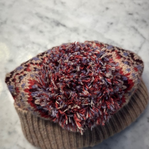 Free People First Frost Fairisle Pom Pom Beanie NEW - Picture 9 of 10